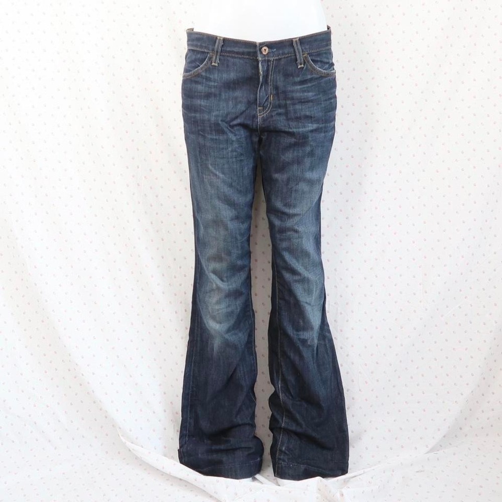 gap long and lean flare jeans y2k dark wash bootcut denim pants